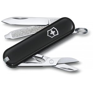 Складаний ніж Victorinox Classic SD Colors Dark Illusion 58 мм 7 функцій Чорний (0.6223.3G)