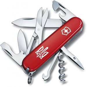 Складний ніж Victorinox Climber Ukraine 91 мм 14 функцій Тризуб ОУН (1.3703_T0300u)