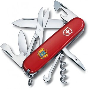 Складаний ніж Victorinox Climber Ukraine 91мм 14 функцій Червоний (1.3703_T0400u)