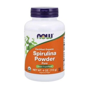 Спіруліна NOW Foods Spirulina Powder Organic 113 g /34 servings/ Pure