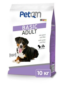 Сухий корм для собак з ягням і рисом PetQM Dogs Basic with Lamb & Rice 10 kg 701565