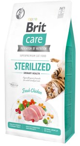 Сухий корм для стерилізованих котів Brit Care Cat GF Sterilized Urinary Health з куркою 7 кг (8595602540723)