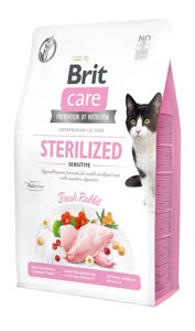 Сухий корм для стерилізованих котів з чутливим травленням Brit Care Cat GF Sterilized Sensitive з кроликом 2