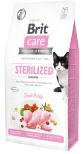 Сухий корм для стерилізованих котів з чутливим травленням Brit Care Cat GF Sterilized Sensitive з кроликом 7