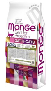 Сухий корм для дорослих кішок з чутливим травленням Monge Cat Adult Sensitive 10 кг