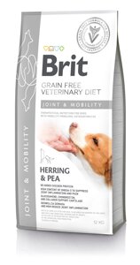 Сухий корм для дорослих собак Brit VetDiets для суглобів з оселедцем лососем горохом і гречкою 12 кг (8595602528240)