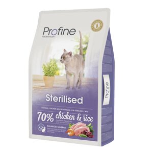 Сухий корм для дорослих стерилізованих котів Profine Cat Sterilised з куркою і рисом 10 кг (8595602517688)