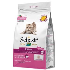 Сухий монопротеїновий корм для кошенят Schesir Cat Kitten із куркою 1.5 кг (8005852760517)