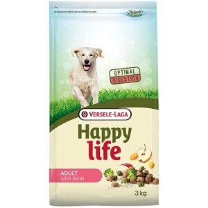 Сухий преміум корм для собак середніх та великих порід Happy Life Adult with Lamb 3 кг (5410340311004)