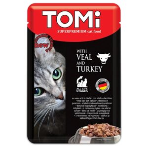 Суперпреміум вологий TOMi Veal Turkey павуч 100 г (4003024465165)