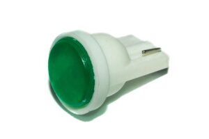 Світлодіодна лампа AllLight T10 1 діод COB W2,1x9,5d 12V GREEN