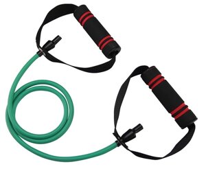 Трубчастий еспандер для фітнесу із ручками U-powex Latex resistance tube 20LB Green 9 кг