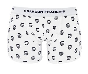 Труси боксери Garcon Francais Boxer18 L Blanc daddy (3701195814973)