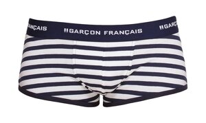 Труси боксери Garcon Francais Shorty16 XL Marine Blanc (3701195803625)