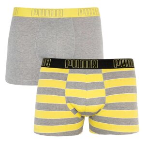 Боксери Puma Bold Stripe Boxer 2-pack S Сірий/Жовтий 501001001-020