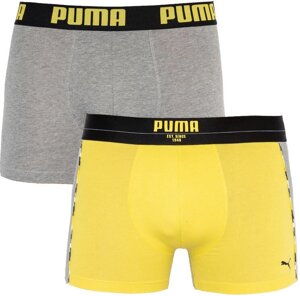 Боксери Puma Statement Boxer 2-pack M gray/yellow 501006001-020