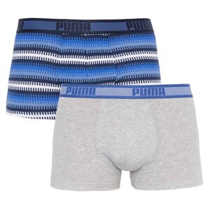 Боксери Puma Worldhood Stripe Trunk 2-pack L gray/blue 501004001-010