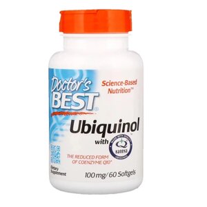 Убіхінол Doctor's Best Ubiquinol with Kaneka 100 мг 60 желатинових капсул (DRB00205)