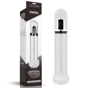 Вакуумна помпа для чоловіків Lovetoy Maximizer Worx VX5 Rechargeable Pump Mouth White