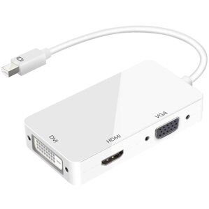 Відео адаптер конвертер Addap MDPA-02Mix 3в1 з Mini DisplayPort на HDMI/VGA/DVI 4K / 1080P