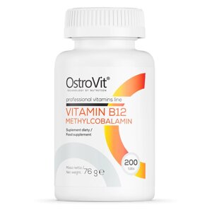 Вітамін B для спорту OstroVit Vitamin B12 Methylocobalamin 200 Tabs