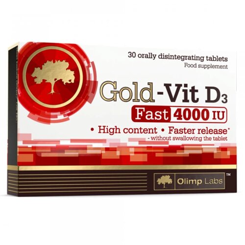 Вітамін D для спорту Olimp Nutrition Gold-Vit D3 4000 Fast 30 Tabs