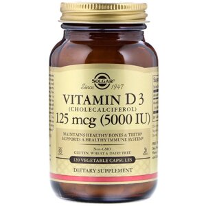 Вітамін D Solgar Vitamin D3 (Cholecalciferol) 5000 IU 120 Veg Caps