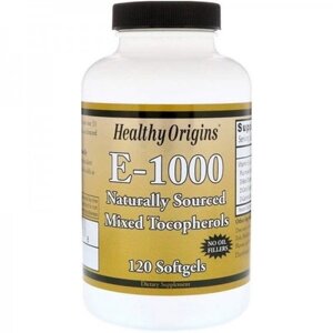 Вітамін E Healthy Origins Vitamin E-1000 IU 120 Softgels