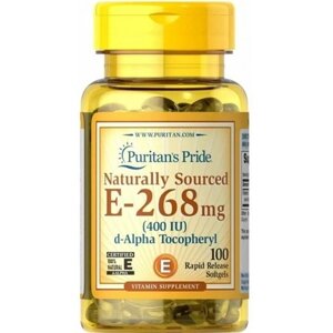 Вітамін E Puritan's Pride Vitamin E-268 mg (400IU) with Selenium 100 Softgels