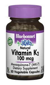 Вітамін К2 100мкг Bluebonnet Nutrition 50 гелевих капсул