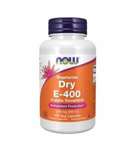 Вітамін Now Foods DRY E-400 100 vcaps (1086-2022-10-2314)