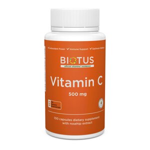 Вітамін С Vitamin C Biotus 500 мг 100 капсул