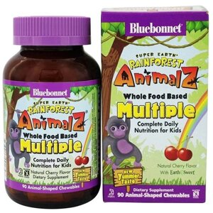 Вітамінно-мінеральний комплекс Bluebonnet Nutrition Rainforest Animalz, Multiple Complete Daily Nutrition For Kids 90