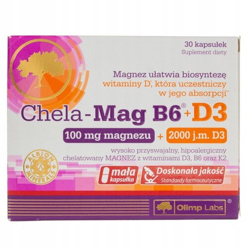 Вітамінно-мінеральний комплекс для спорту Olimp Nutrition Chela-Mag B6+D3 30 Caps