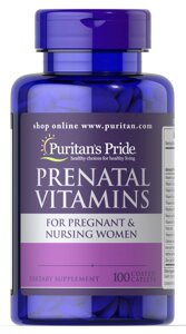 Вітаміни для вагітних Puritans Pride Prenatal Vitamins 100 капсул (32015)