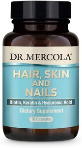 Вітаміни для волосся шкіри та нігтів Hair Skin Nails Dr. Mercola 30 капсул