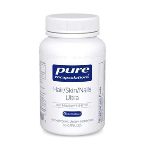 Вітаміни для волосся, шкіри і нігтів, Pure Encapsulations, Hair/Skin/Nails Ultra, 60 капсул (21897)