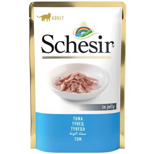 Вологий корм для котів Schesir Tuna Тунець в желе 85 г (8005852171009)