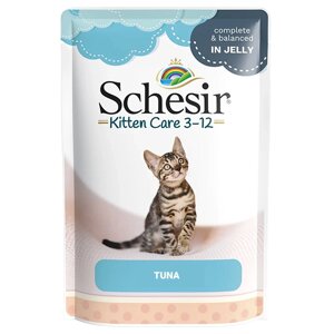 Вологий корм для кошенят Schesir Tuna Kitten Тунець у желе 85 г (8005852171030)