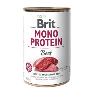 Вологий корм для собак Brit Mono Protein із яловичиною 400 г (8595602529766)