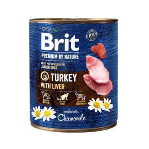 Вологий корм для собак Brit Premium by Nature 800 g індичати з індичою печінкою (8595602538577)