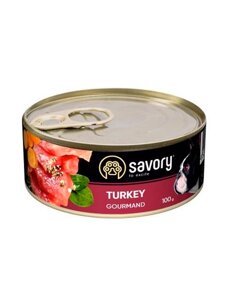 Вологий корм Savory для дорослих собак з індичкою 100 г (30495)