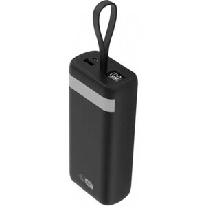 Зовнішній акумулятор Power Bank King Power KP30 LCD LED Ліхтарик 30000 mAh Black (3_02402)