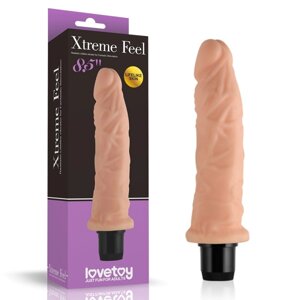 Високошвидкісний вібратор Lovetoy Xtreme Feel Cyberskin Vibrator 22 см Тілесний