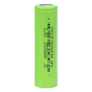 Високотоковий акумулятор Sanyo 18650 2500 mAh Li-ion 3.7V Green