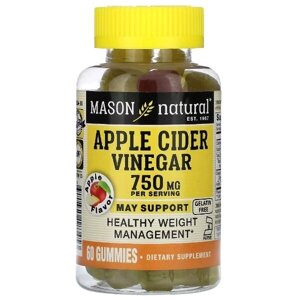 Яблучний оцет Mason Natural Apple Cider Vinegar 250 mg 60 Gummies