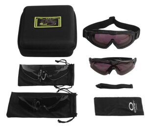 Захисні окуляри та маска 2 в 1 тактичні Si Ballistic M Frame Oakley black