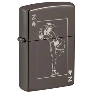 Запальничка бензинова Zippo 150 Windy Design Чорна (49797)