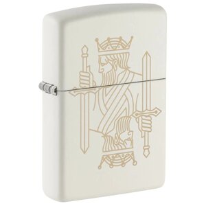 Запальничка бензинова Zippo 214 King Queen Design Біла (49847)