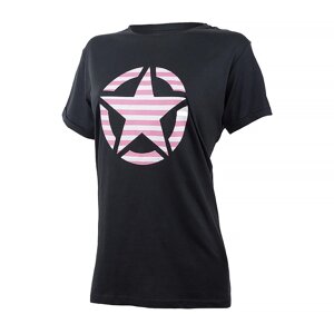 Жіноча футболка JEEP T-SHIRT oversize STAR striped print turn чорний M (O102613-B000 M)